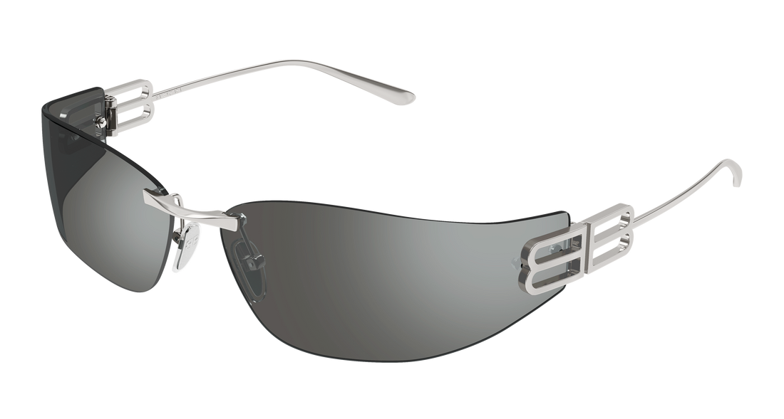 Sunglasses balenciaga bb0484s 003 plateado cat eye femenino size 76mm - Main view