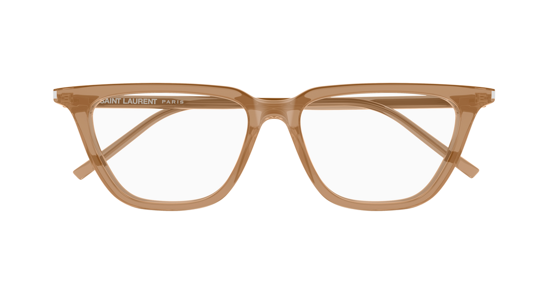 Gafas graduadas saint laurent sl 889 sulpice thin opt 005 marron cat eye femenino talla 53mm - Vista de detalle