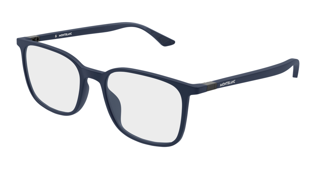 Briller montblanc mb0511o 003 azul rectangular / squared masculino størrelse 52mm - Hovedvisning