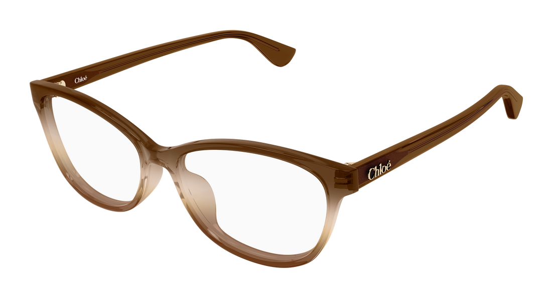Briller chloé ch0394ol 010 marron cat eye femenino størrelse 57mm - Hovedvisning