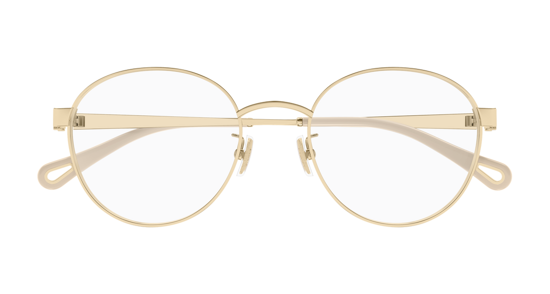 Gafas graduadas chloé ch0377oa 001 dorado round/oval/panthos femenino talla 52mm - Vista de detalle