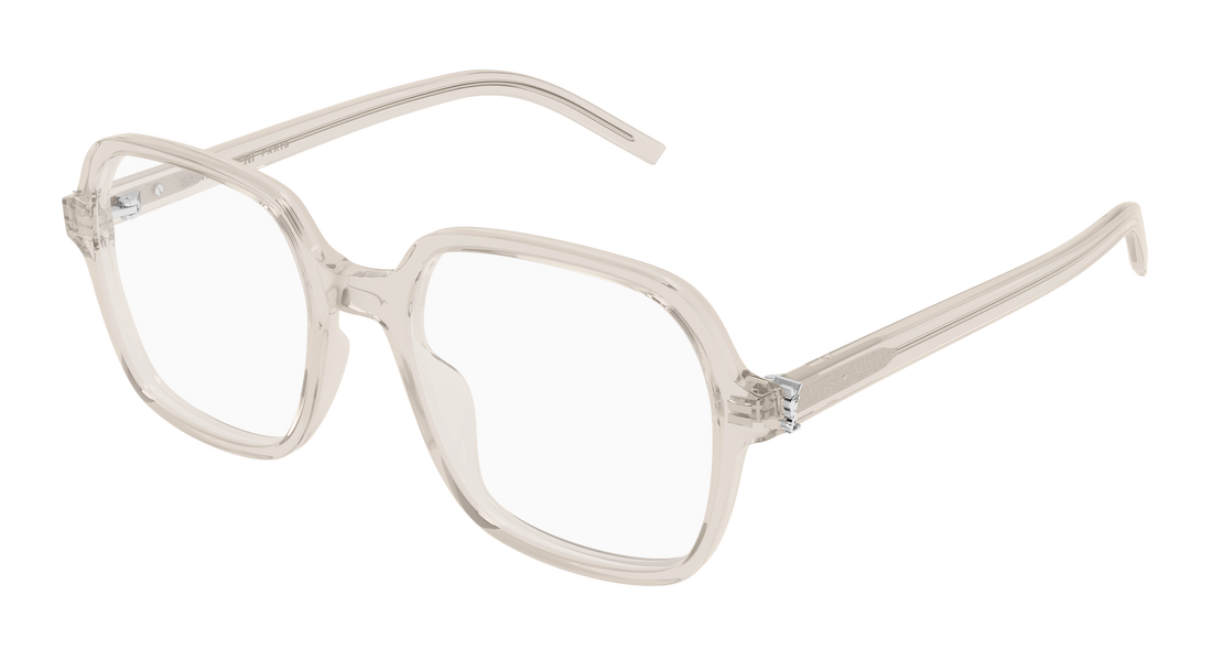 Glasögon saint laurent sl m190 004 beige rectangular / squared femenino storlek 54mm - Huvudvy