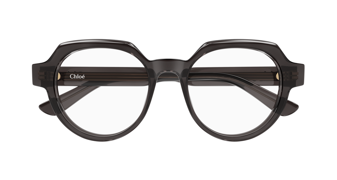 Óculos graduados chloé ch0379o 001 gris geometrical/directional femenino tamanho 51mm - Vista de detalhe