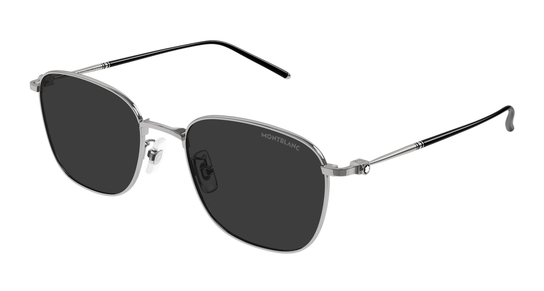 Sunčane naočale montblanc mb0527sa 002 plateado rectangular / squared masculino veličina 55mm - Glavni prikaz