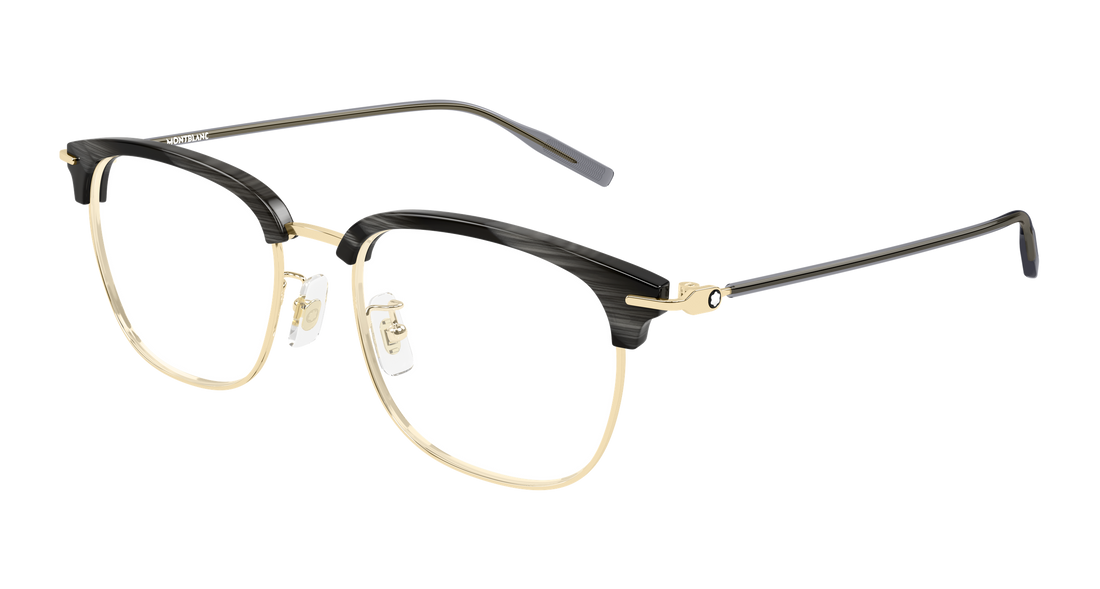 Dioptrijske naočale montblanc mb0492oa 002 dorado rectangular / squared masculino veličina 55mm - Glavni prikaz