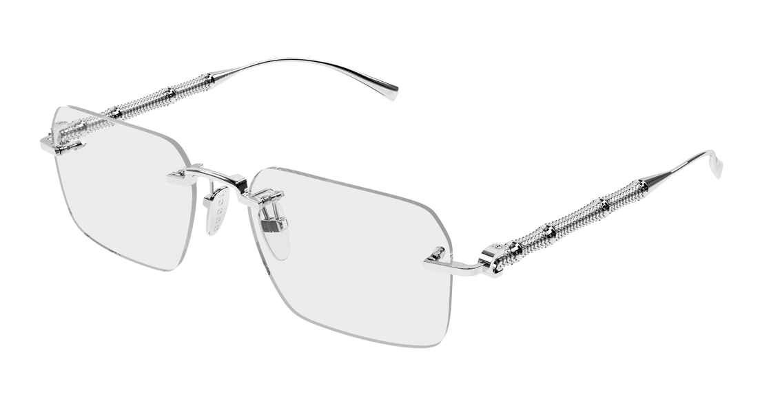 Lunettes de vue gucci gg2154o 004 plateado rectangular / squared masculino taille 56mm - Vue principale