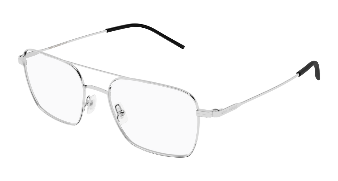 Occhiali da vista saint laurent sl 888 002 plateado pilot/navigator unisex taglia 53mm - Vista principale