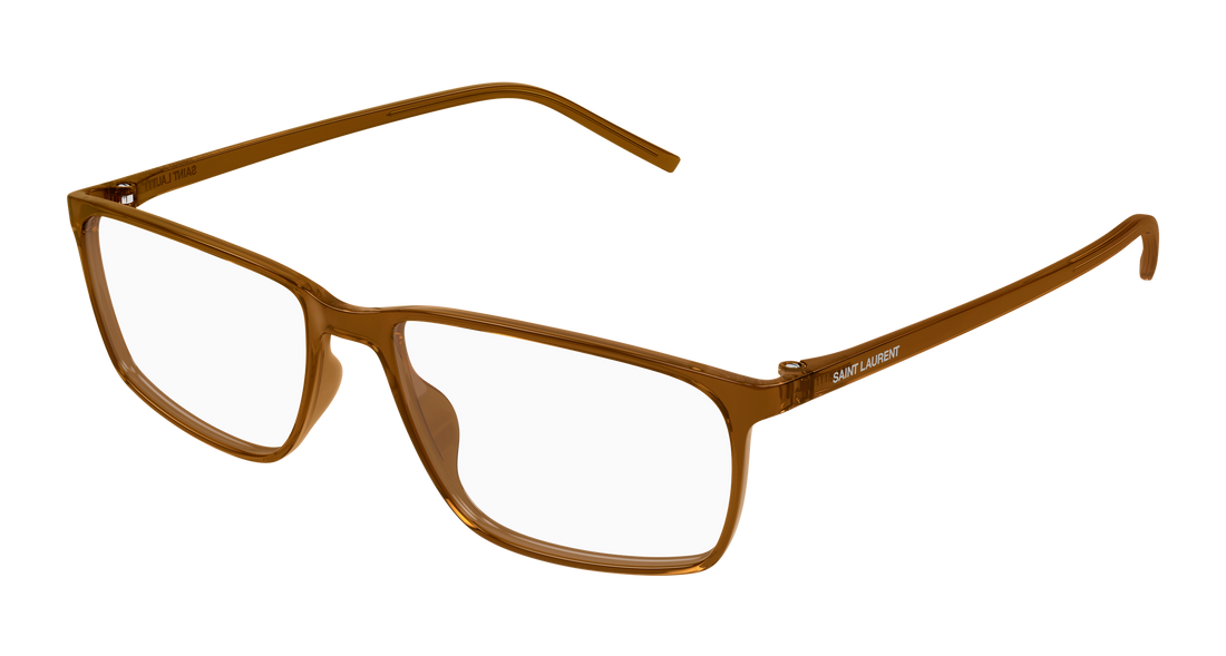 Occhiali da vista saint laurent sl 886 006 marron rectangular / squared masculino taglia 57mm - Vista principale