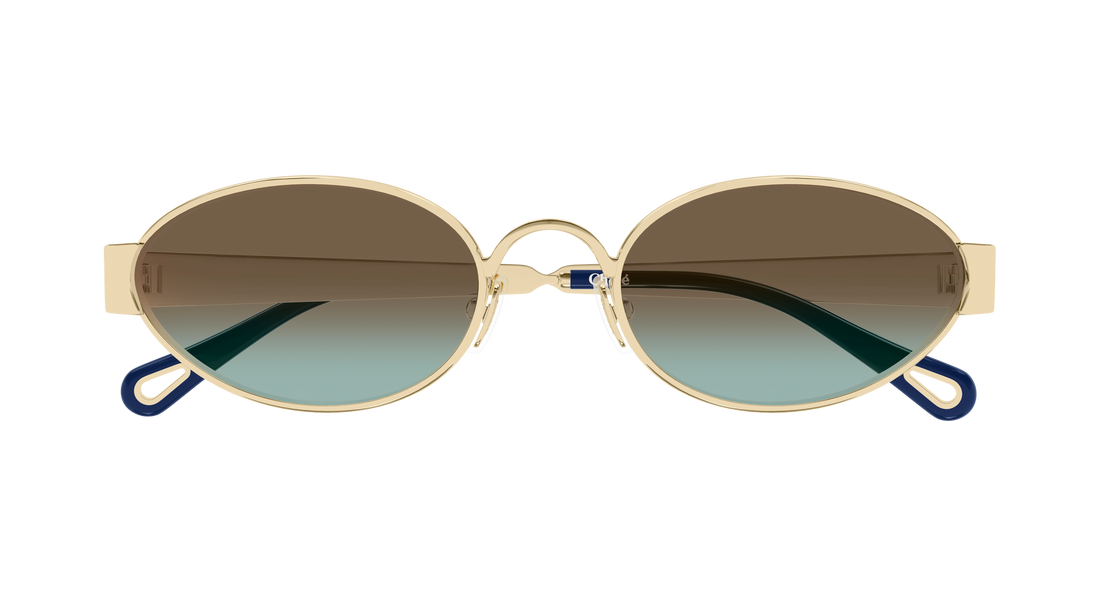 Gafas de sol chloé ch0355s 003 dorado round/oval/panthos femenino talla 54mm - Vista de detalle