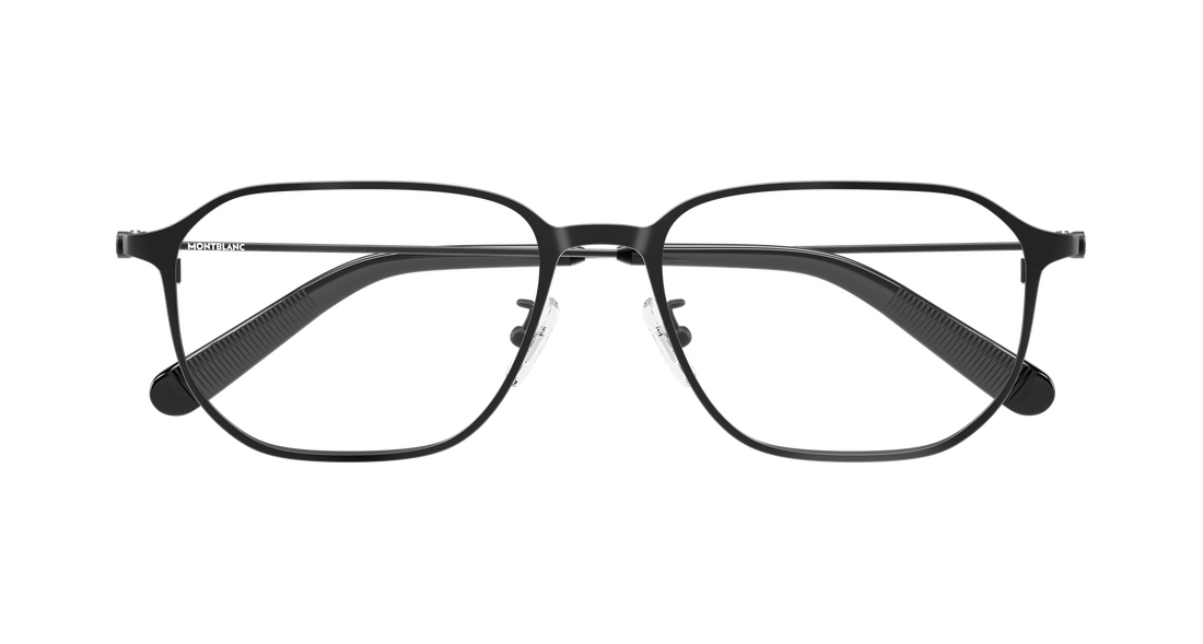 Prescription glasses montblanc mb0465oa 001 negro geometrical/directional masculino size 55mm - Detailed view