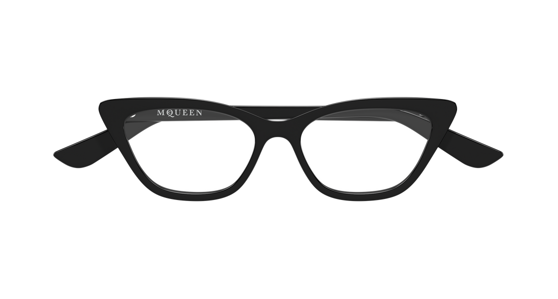 Gafas graduadas alexander mcqueen am0560o 001 negro cat eye femenino talla 52mm - Vista de detalle