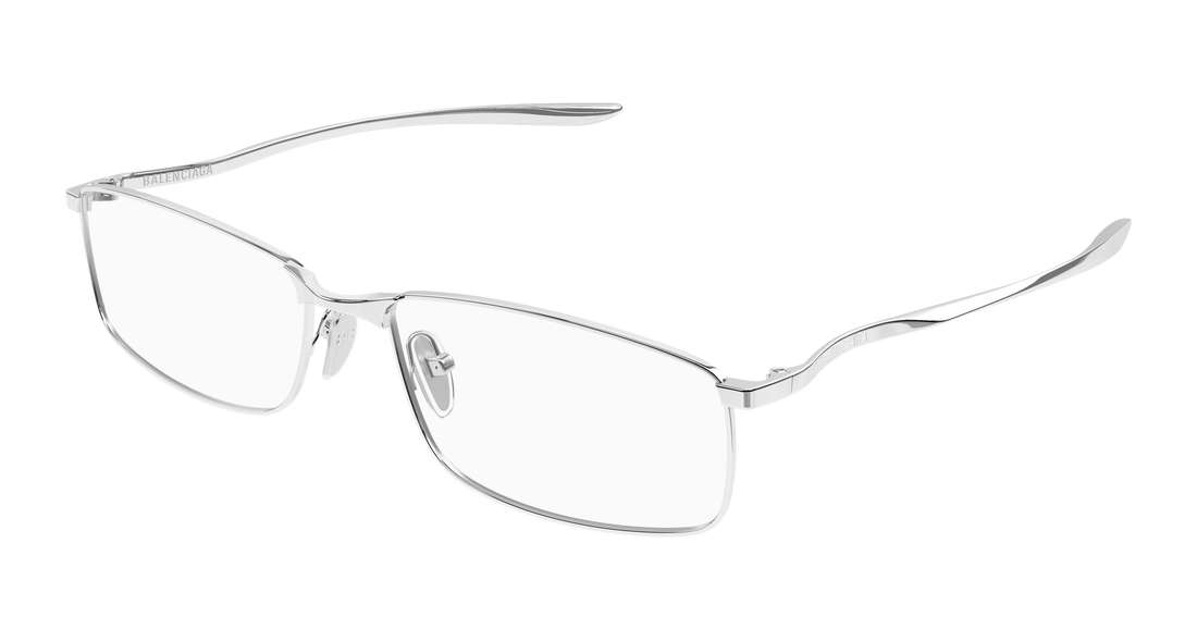 Occhiali da vista balenciaga bb0496o 001 plateado rectangular / squared masculino taglia 60mm - Vista principale