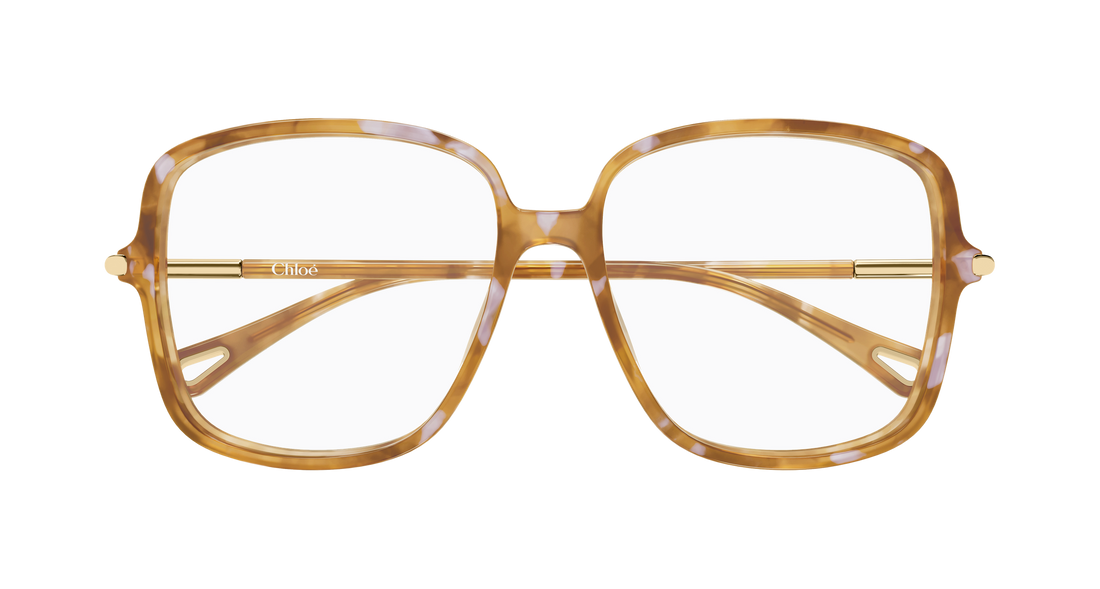 Briller chloé ch0399o 004 havana rectangular / squared femenino størrelse 56mm - Detaljeret visning