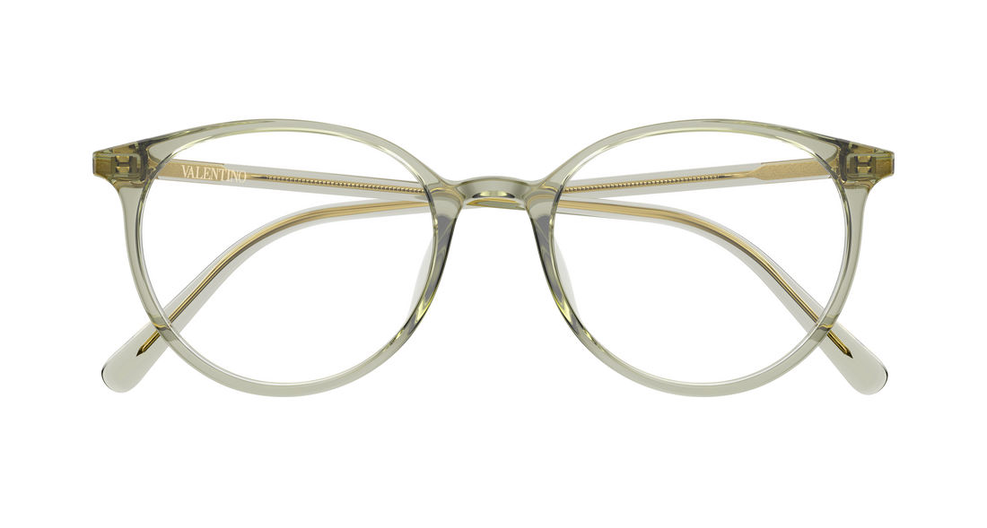 Lunettes de vue valentino vg0041ok 003 verde round/oval/panthos femenino taille 52mm - Vue détaillée