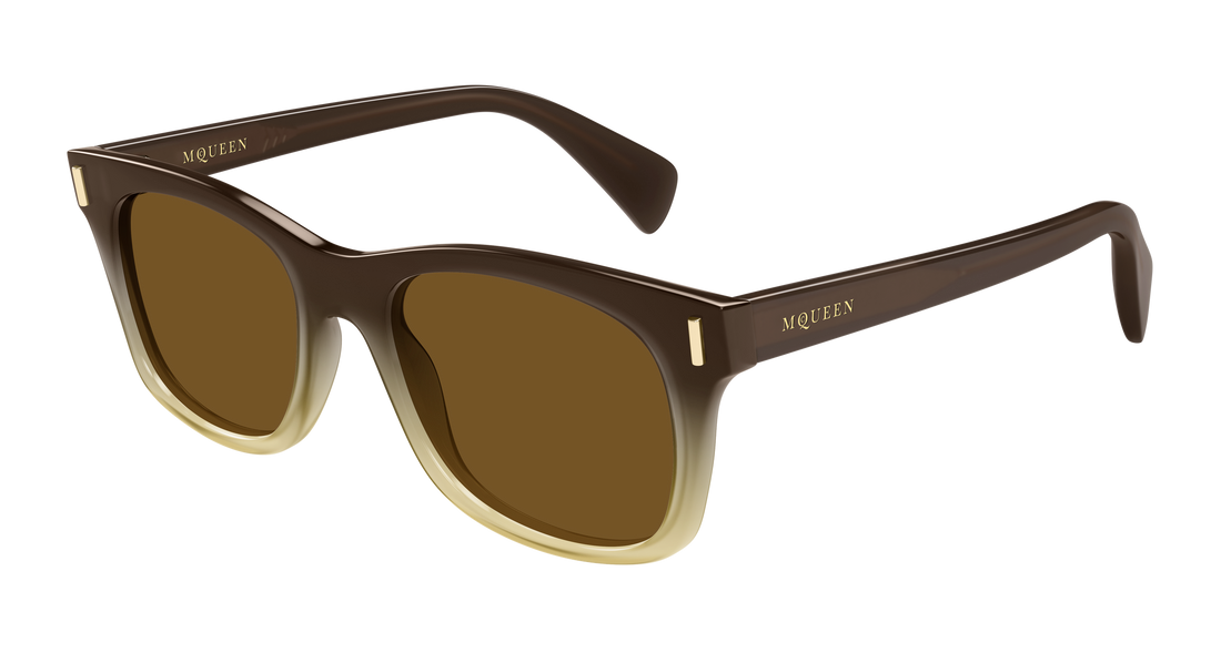 Óculos de sol alexander mcqueen am0551s 004 marron rectangular / squared masculino tamanho 52mm - Vista principal