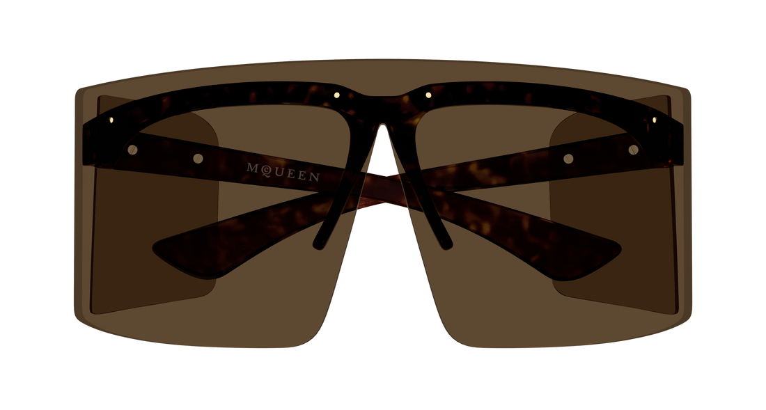 Sunčane naočale alexander mcqueen am0594s 002 havana shield unisex veličina 99mm - Detaljni prikaz