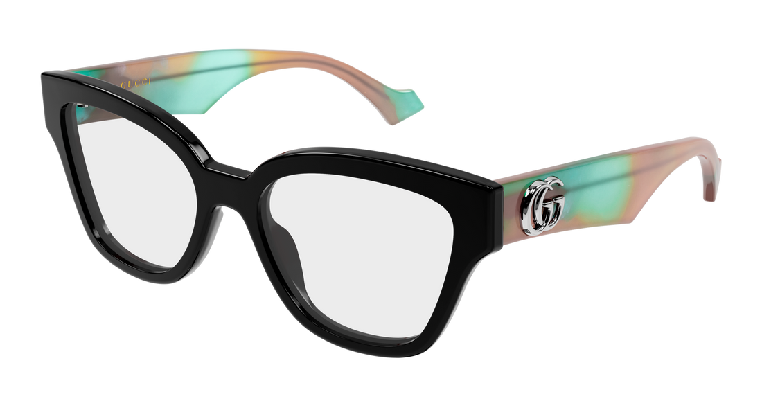 Lunettes de vue gucci gg1424o 018 negro round/oval/panthos femenino taille 54mm - Vue principale