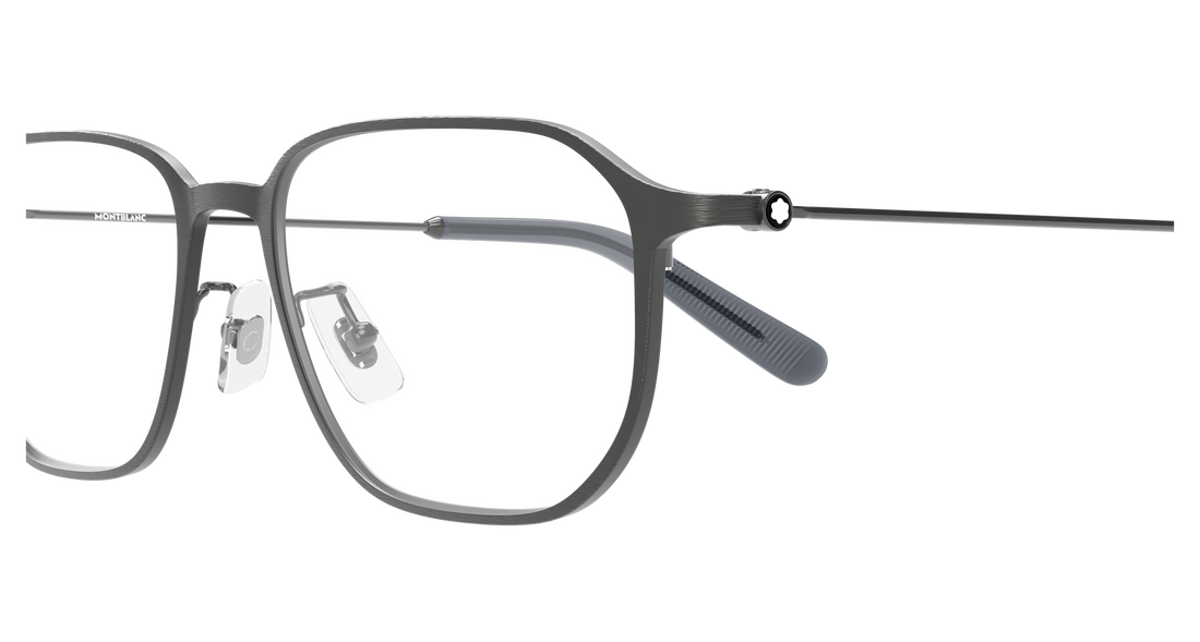 Occhiali da vista montblanc mb0465oa 002 plateado geometrical/directional masculino taglia 55mm - Vista dettagliata
