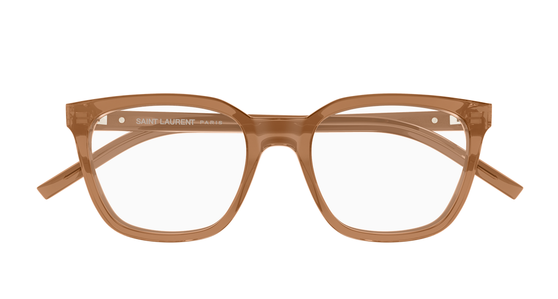 Okulary korekcyjne saint laurent sl m129 009 marron rectangular / squared femenino rozmiar 51mm - Widok szczegółowy
