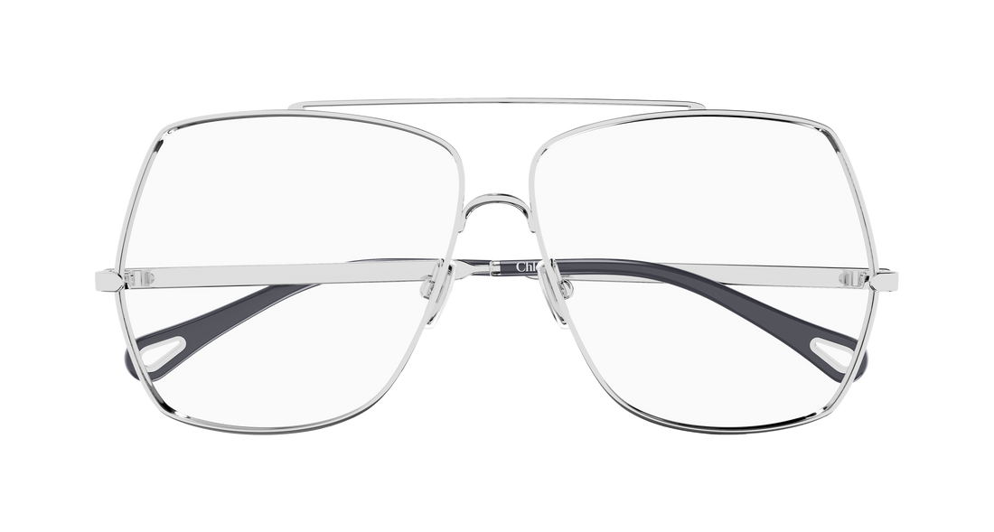 Brillen chloé ch0409o 003 plateado rectangular / squared femenino maat 61mm - Detailaanzicht
