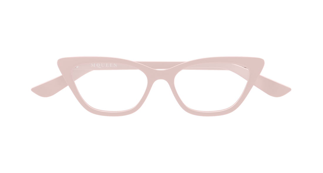 Brillen alexander mcqueen am0560o 004 rosa cat eye femenino größe 52mm - Detailansicht
