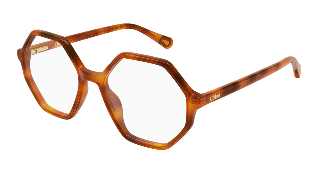 Brillen chloé cc0005o 007 havana geometrical/directional infantil maat 49mm - Hoofdaanzicht