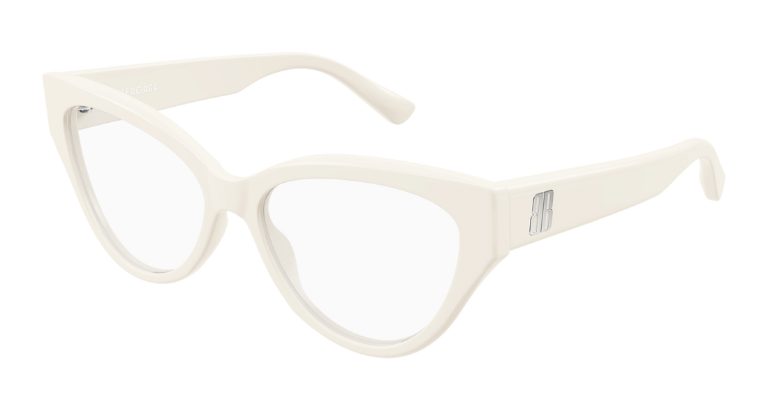 Occhiali da vista balenciaga bb0482o 004 blanco cat eye femenino taglia 56mm - Vista principale