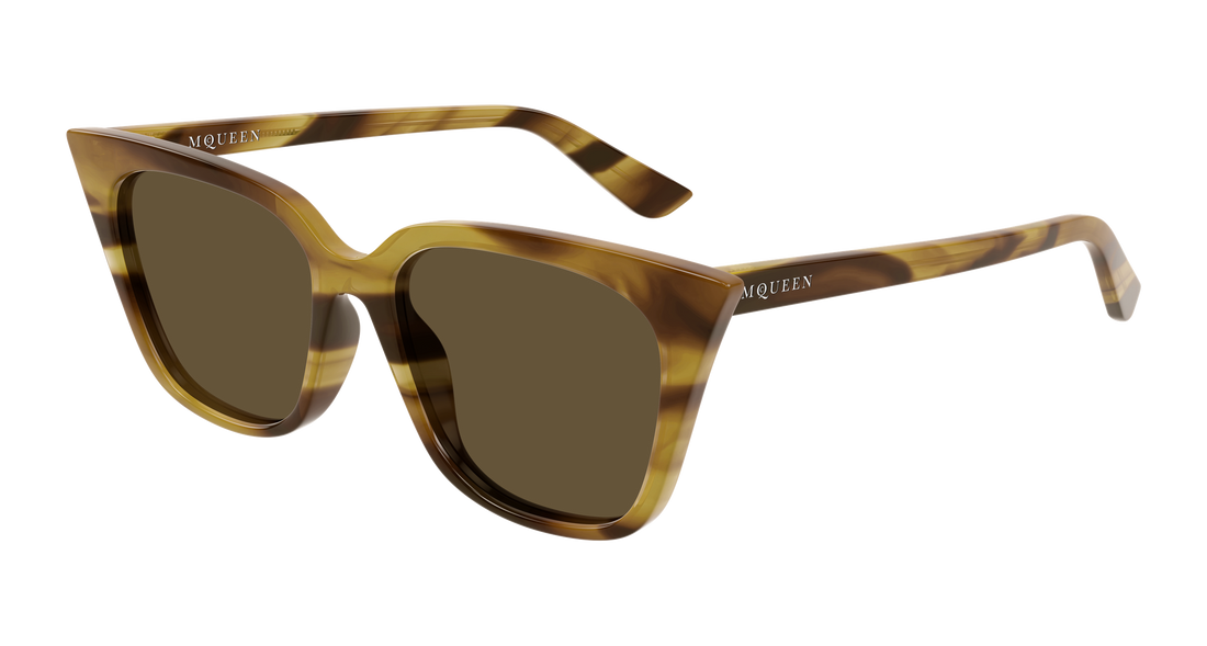 Óculos de sol alexander mcqueen am0556s 003 havana cat eye femenino tamanho 53mm - Vista principal