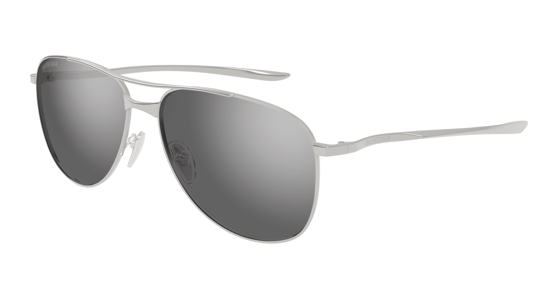 Lunettes de soleil balenciaga bb0538s 003 plateado pilot/navigator masculino taille 62mm - Vue principale
