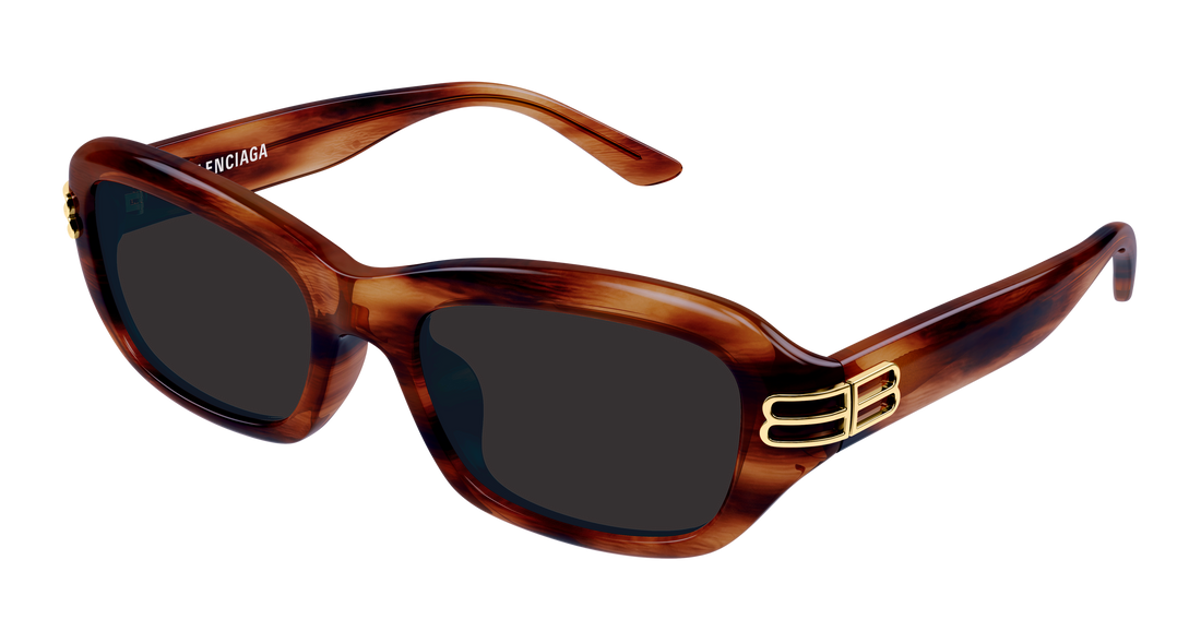 Lunettes de soleil balenciaga bb0471sk 005 marron rectangular / squared femenino taille 55mm - Vue principale