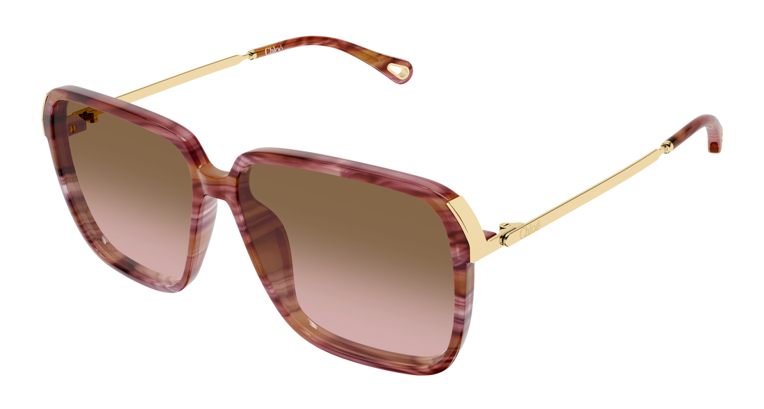 Solbriller chloé ch0405s 002 havana rectangular / squared femenino størrelse 59mm - Hovedvisning