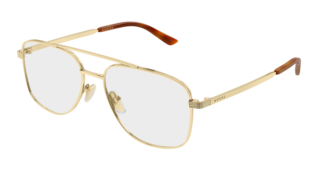 Dioptrijske naočale gucci gg2223o 002 dorado pilot/navigator femenino veličina 54mm - Glavni prikaz