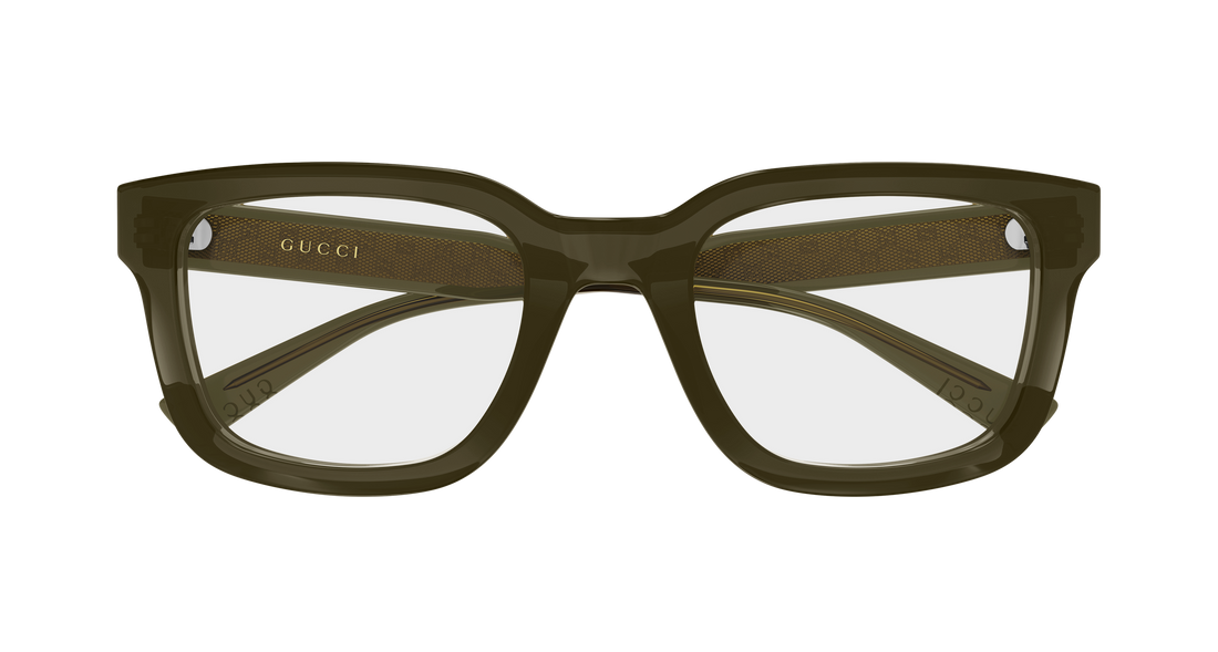 Briller gucci gg2071ol 003 verde rectangular / squared masculino størrelse 52mm - Detaljeret visning