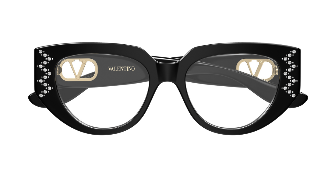 Lunettes de vue valentino vg0004o 004 negro cat eye femenino taille 52mm - Vue détaillée
