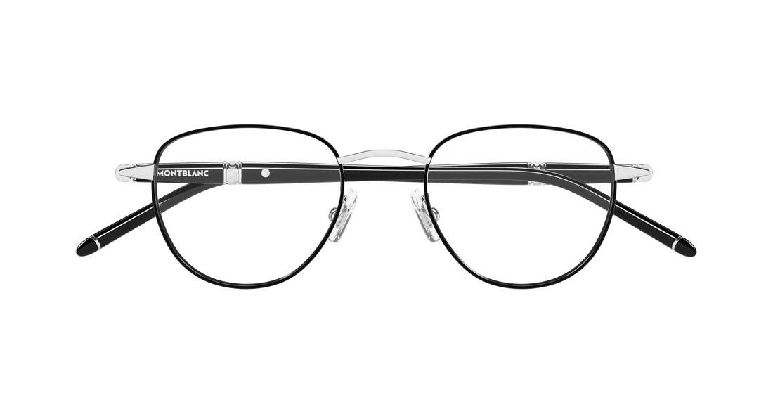 Occhiali da vista montblanc mb0486o 002 plateado round/oval/panthos masculino taglia 48mm - Vista dettagliata
