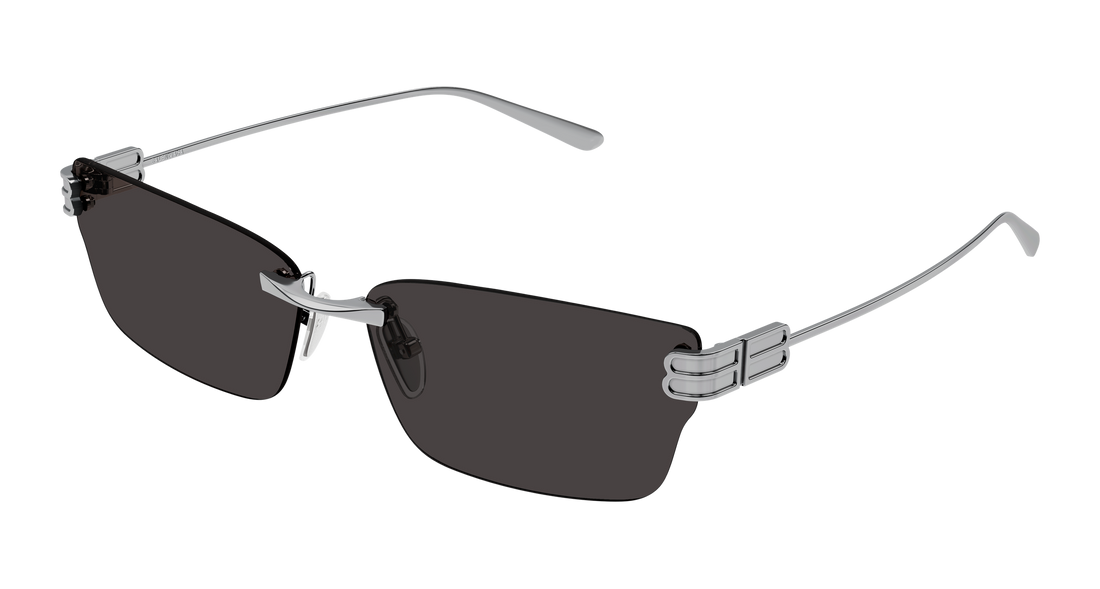 Solbriller balenciaga bb0487s 001 plateado cat eye femenino størrelse 63mm - Hovedvisning
