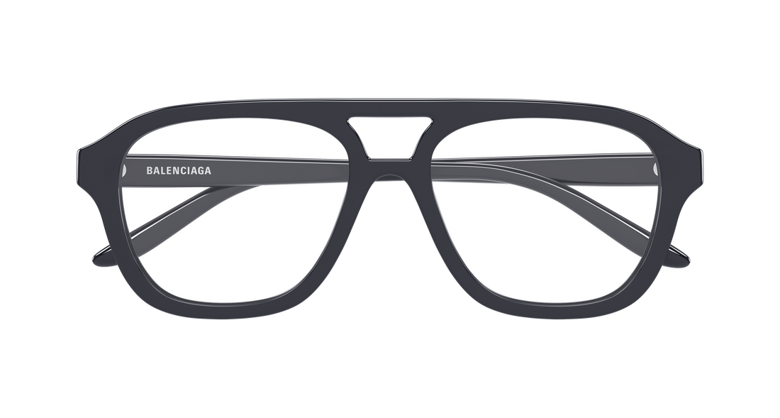 Glasögon balenciaga bb0529o 006 gris pilot/navigator masculino storlek 55mm - Detaljvy