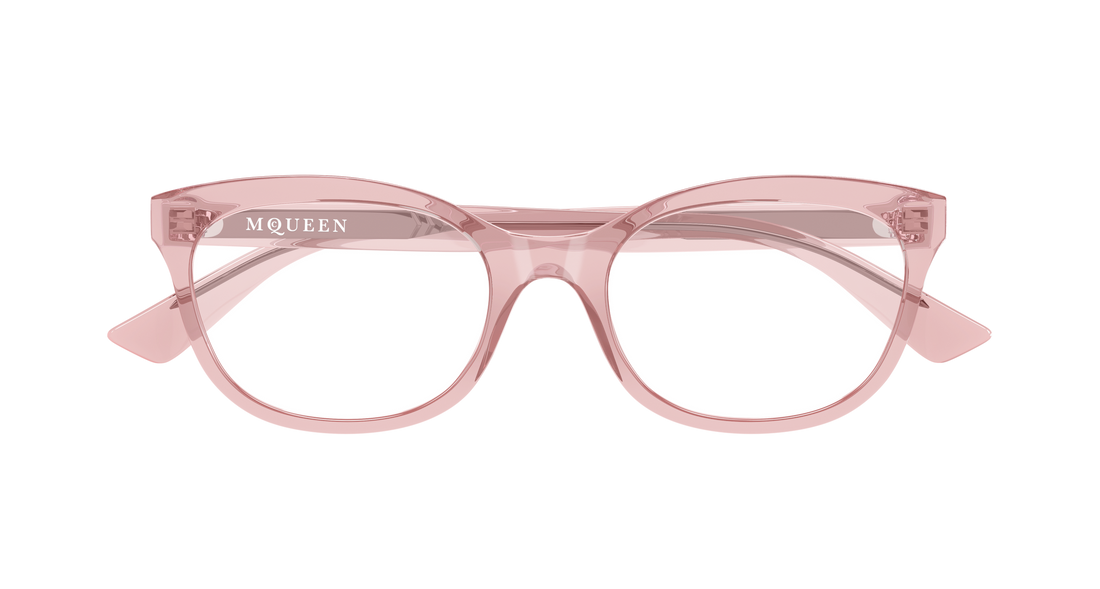Gafas graduadas alexander mcqueen am0569o 004 rosa cat eye femenino talla 53mm - Vista de detalle