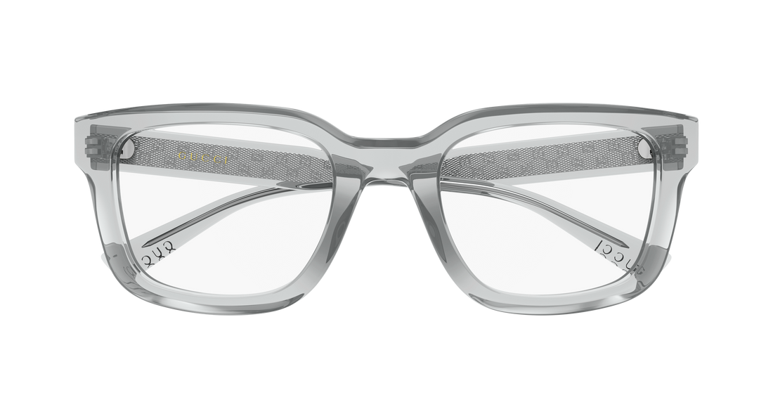 Briller gucci gg2071ol 005 gris rectangular / squared masculino størrelse 52mm - Detaljeret visning