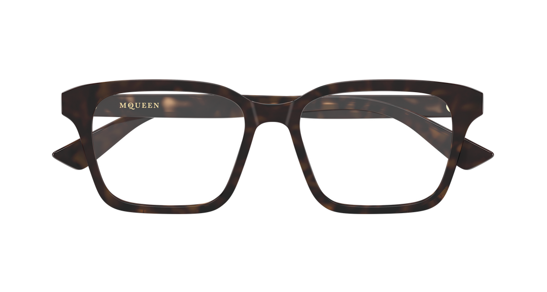 Gafas graduadas alexander mcqueen am0566o 002 havana rectangular / squared unisex talla 53mm - Vista de detalle