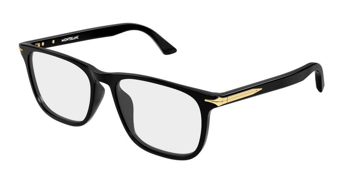 Brillen montblanc mb0520ol 006 negro rectangular / squared masculino maat 58mm - Hoofdaanzicht