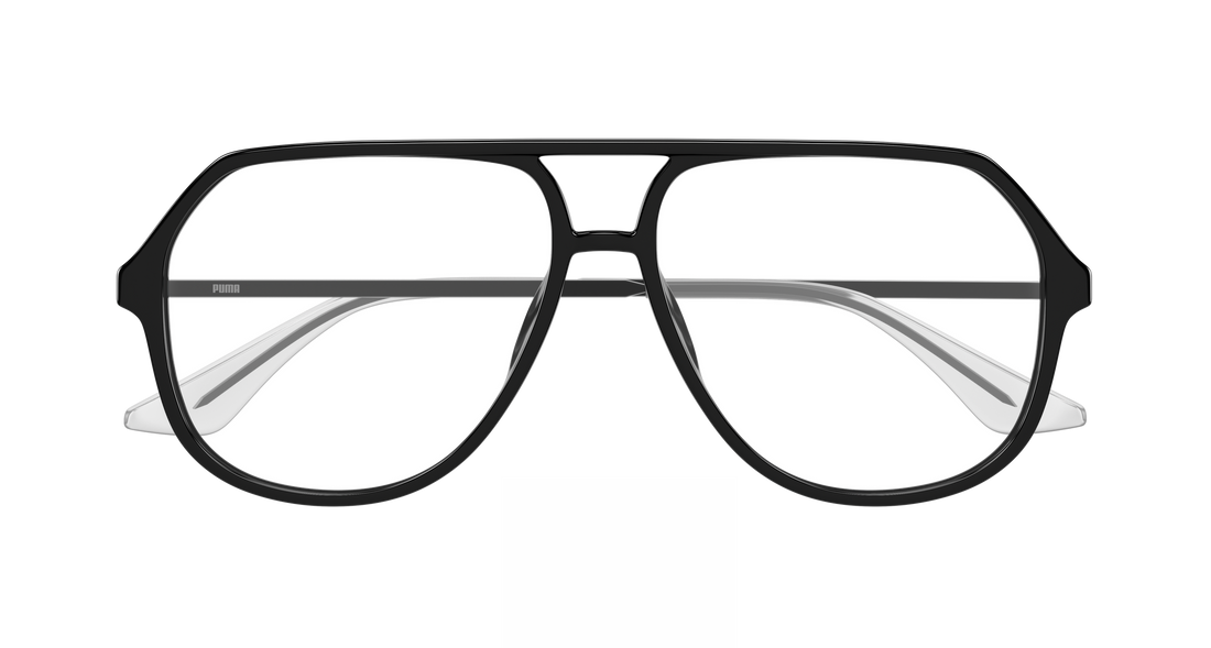 Gafas graduadas puma pu0460o 001 negro pilot/navigator masculino talla 58mm - Vista de detalle