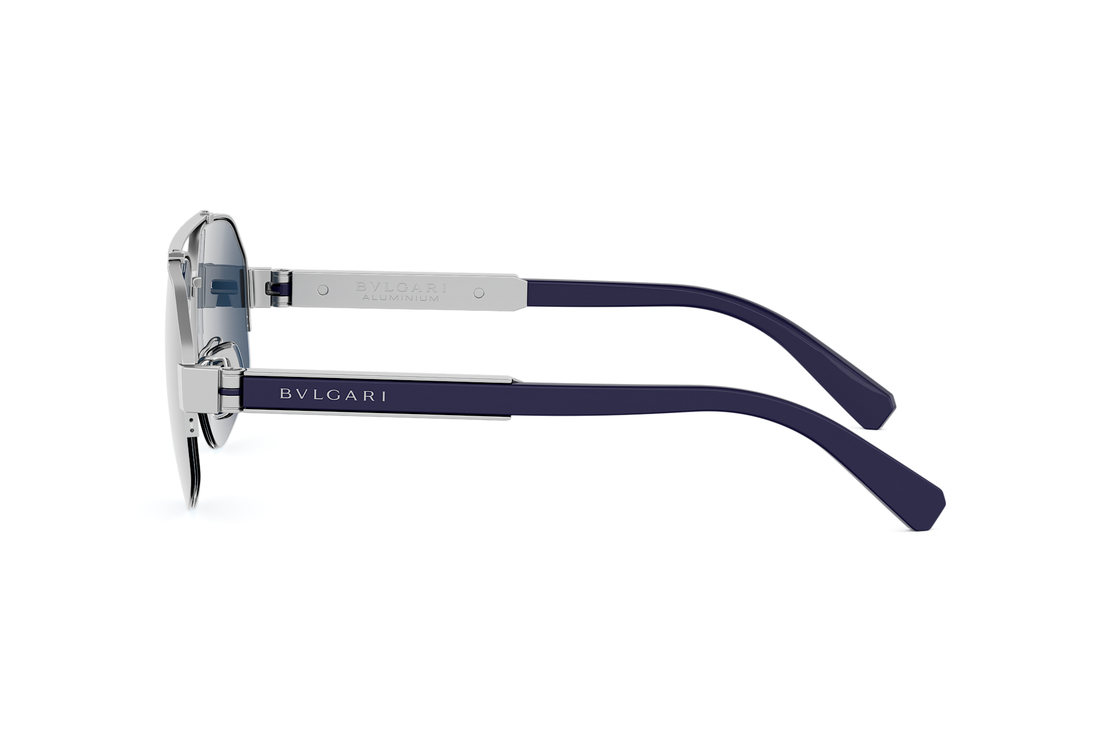 Sunglasses bvlgari aluminium bv40100u 17v grey geometric masculino size 59mm - Detailed view