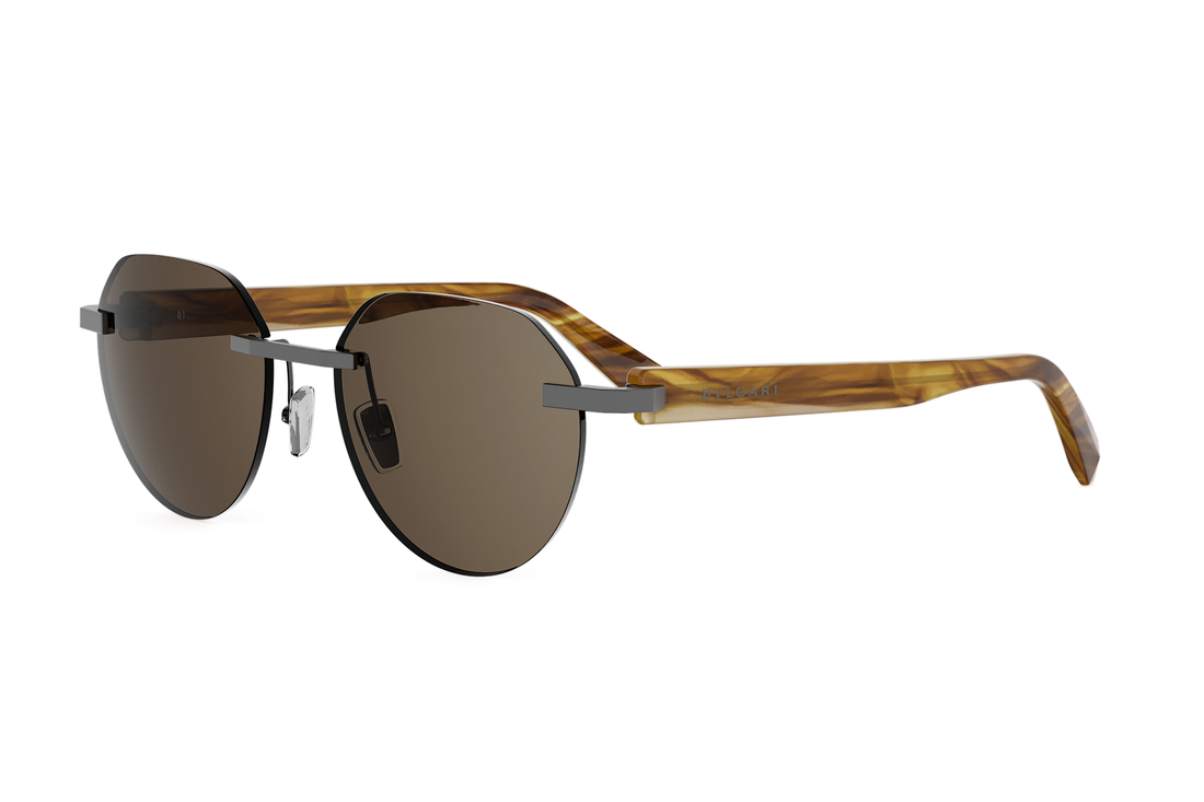 Sunglasses bvlgari octo bv40101u 13e grey pantos masculino size 56mm - Main view