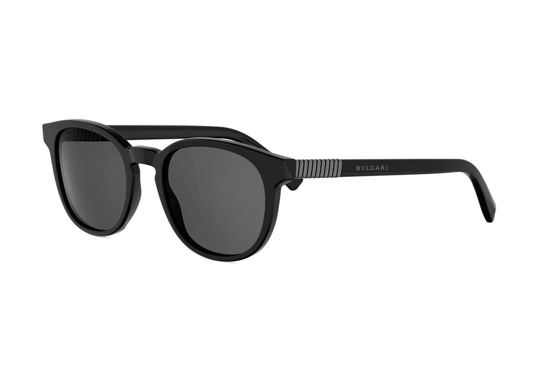 Sunglasses bvlgari tubogas bv40102i 01a black pantos masculino size 52mm - Main view