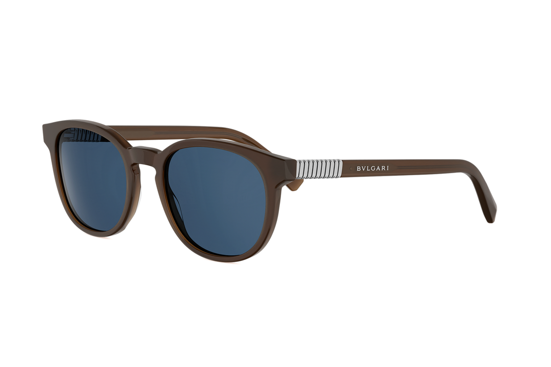 Sunglasses bvlgari tubogas bv40102i 50v brown pantos masculino size 52mm - Main view