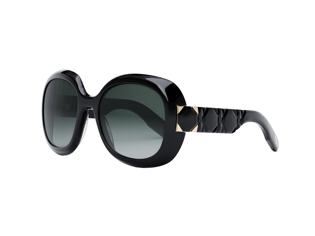 Lunettes de soleil dior lady 9522 r2i 10a1 black round femenino taille 58mm - Vue principale