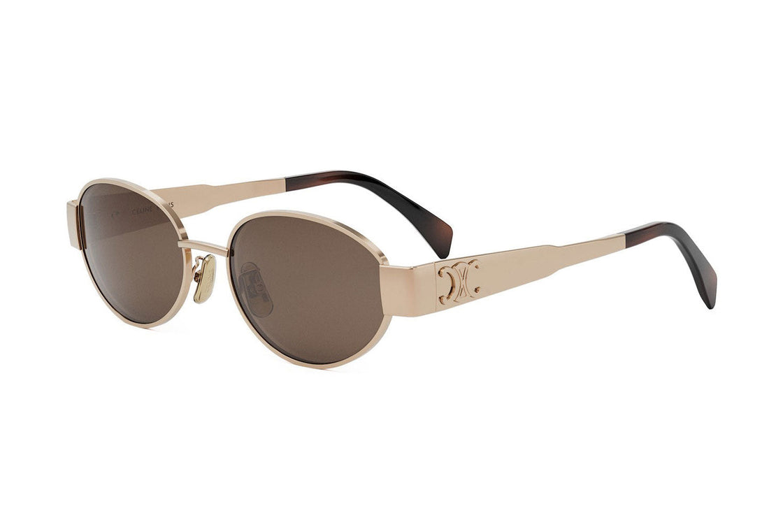 Zonnebrillen celine metal triomphe cl40235u 28e gold oval femenino maat 54mm - Hoofdaanzicht