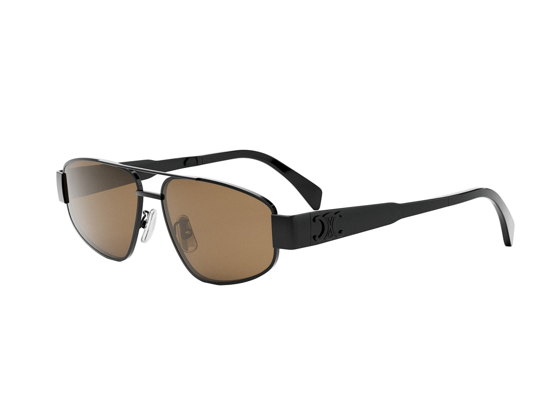 Lunettes de soleil celine metal triomphe cl40281u 01e black pilot masculino taille 57mm - Vue principale