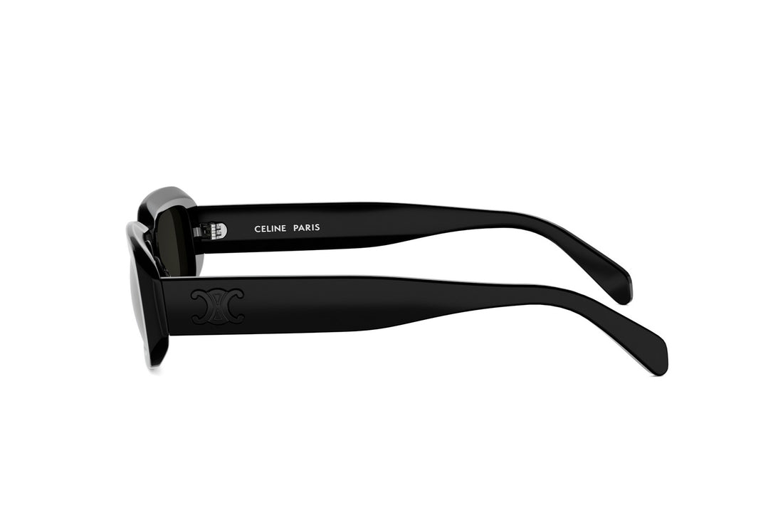 Óculos de sol celine triomphe cl40335i 01a black rectangular masculino tamanho 54mm - Vista de detalhe